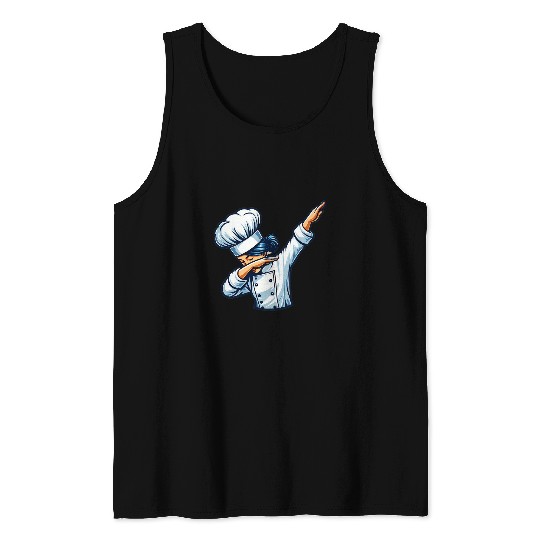 Womens Chef Dabbings Chief Cook Lover Cooking Funny Chef Tank Tops