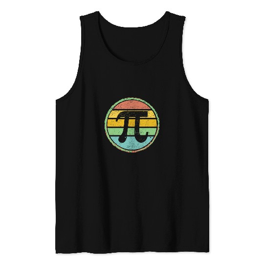 Retro vintages Pi Day 314 Funny Math Lover Student Teacher Tank Tops