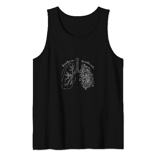 Respiratory Therapy Breath Care Therapist Student Grad Flowe Tank Tops