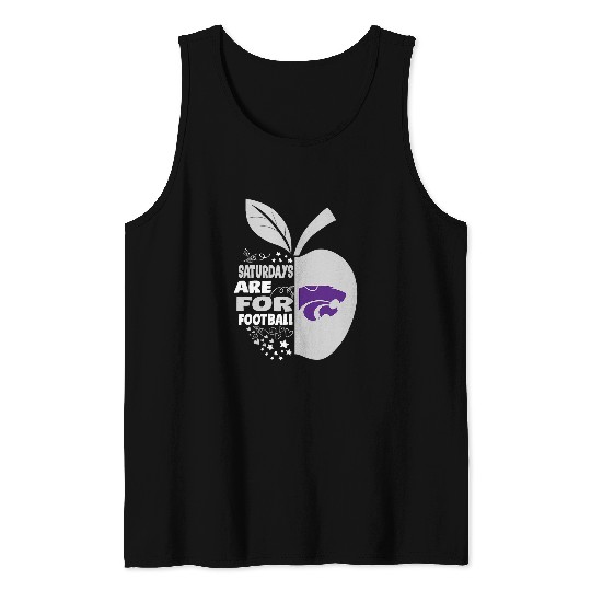 Kansas State Wildcats Teacher Apple Saturdays For Football Tank Tops