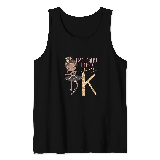 PreK Ballerina Black Ballet Dancing School Dancer Tank Tops