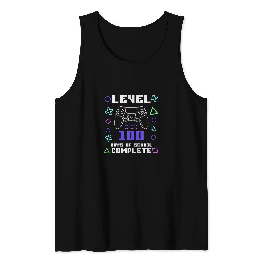 Kids Teacher Student 100th Day Of School Happy 100 Days Tank Tops