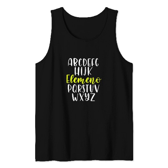 Teacher education school principal student funny alphabet Tank Tops