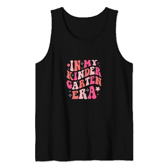 Retro Groovy In My Kindergarten Era Teacher Back To School Tank Tops