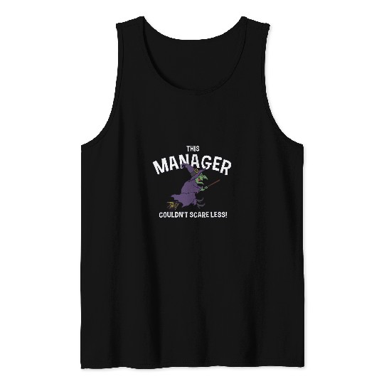 This Manager Couldnt Scare Less Halloween Boss Scary Tank Tops