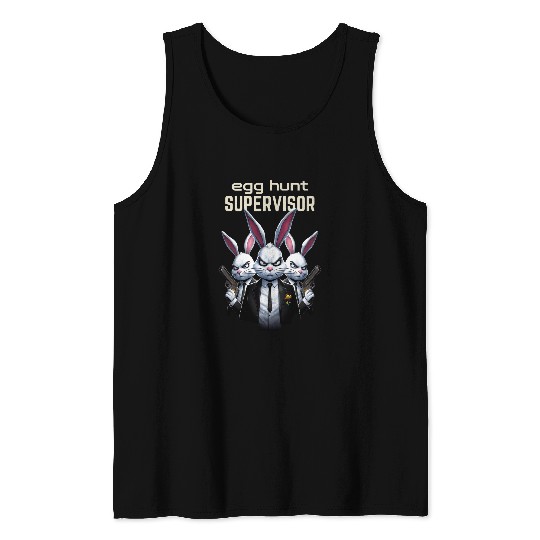 Egg Hunt Supervisor Egg Hunting Party Mom Dad Adult Easter 8 Tank Tops