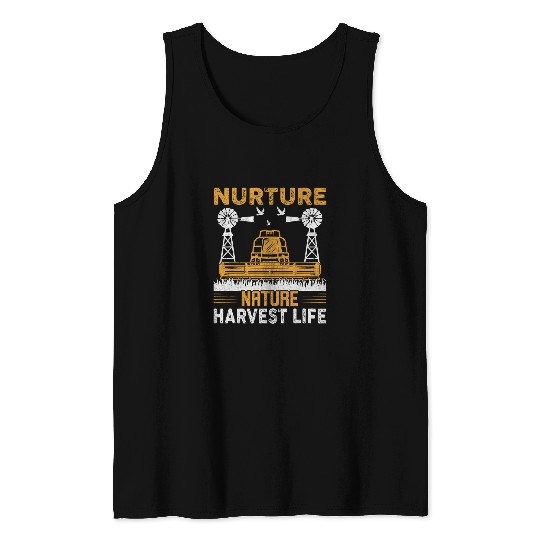 Nurture Nature Harvest Life I Farmer Tank Tops