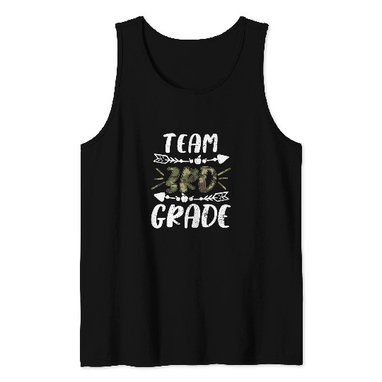 Funny Team 3rd Grade Camo Teacher Student Back To School Tank Tops
