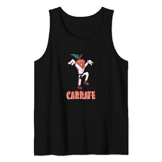 Funny Martial Arts Carrot The Kung Fu Carrate Student Tank Tops