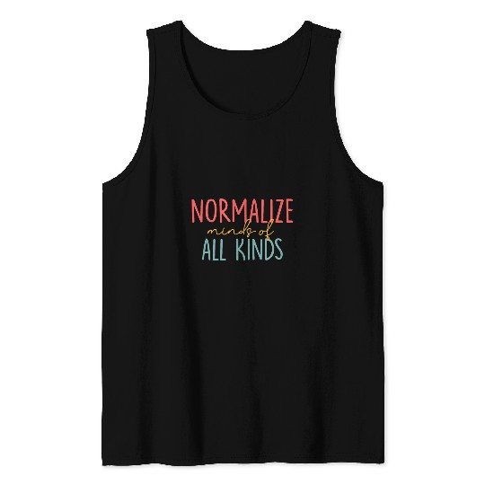 Normalize Mind Of All Kinds Cute ABA SLP Therapy Tank Tops