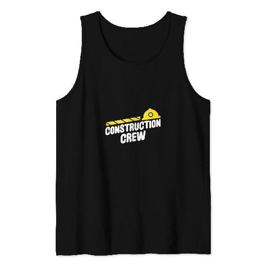Construction Crew Highway Worker Industry Safety Highway Tank Tops