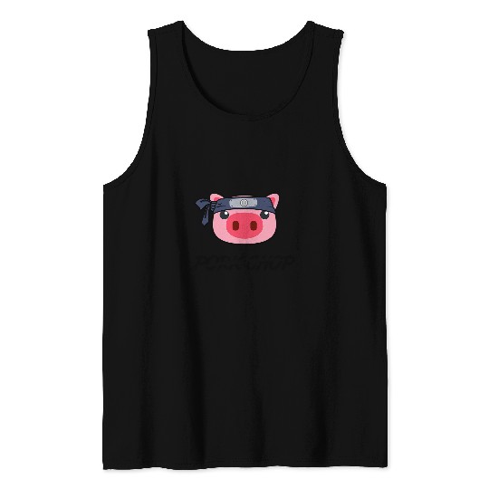 Karate Pig Pork Chop Funny Gift Tank Tops