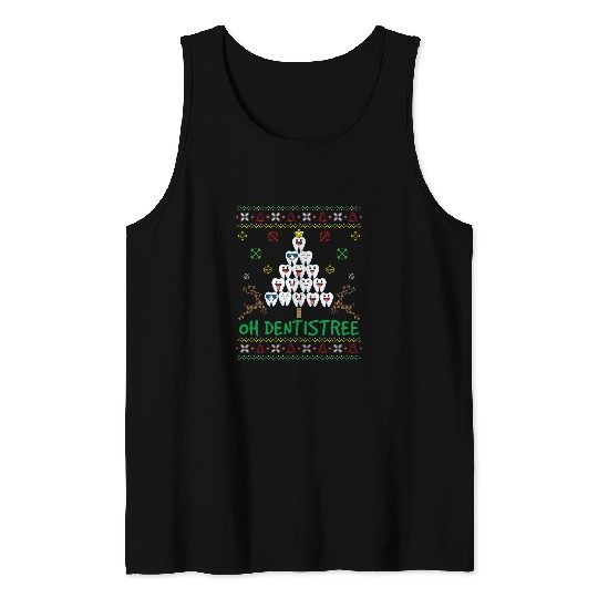 Oh Dentistree Christmas Dental Christmas Tank Tops