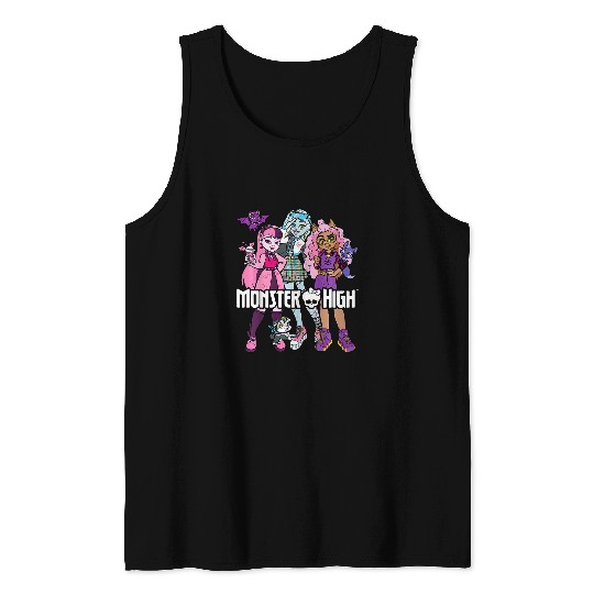 Kids Monster High STUDENT Group With Pets Tank Tops