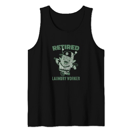 Funny Retirement Design Monster with baseball bat Tank Tops