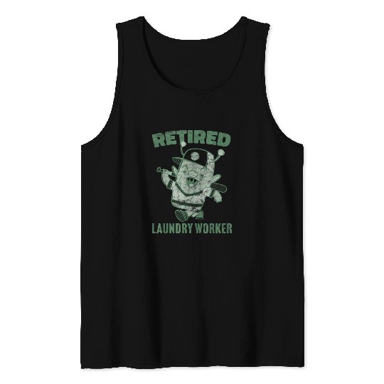 Funny Retirement Design Monster with baseball bat Tank Tops