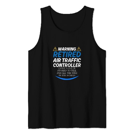 Retired Air Traffic Controller Retirement Airplane Pilot Men Tank Tops