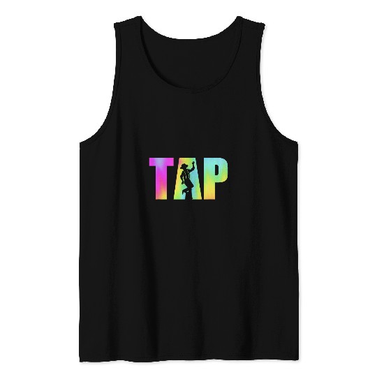 Retro Colorful Dancing Tap Dance Tank Tops