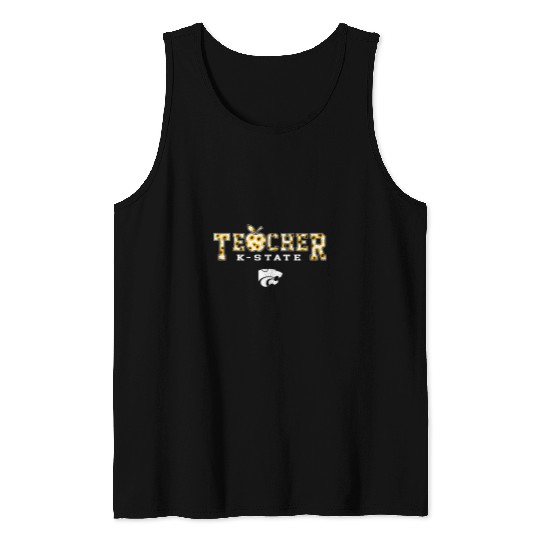 Kansas State Wildcats Teacher Sunflower Slogan Tank Tops