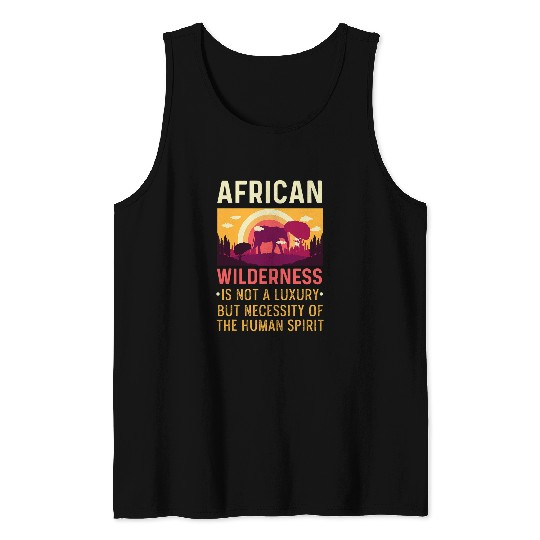African Wilderness Zoologist Tank Tops