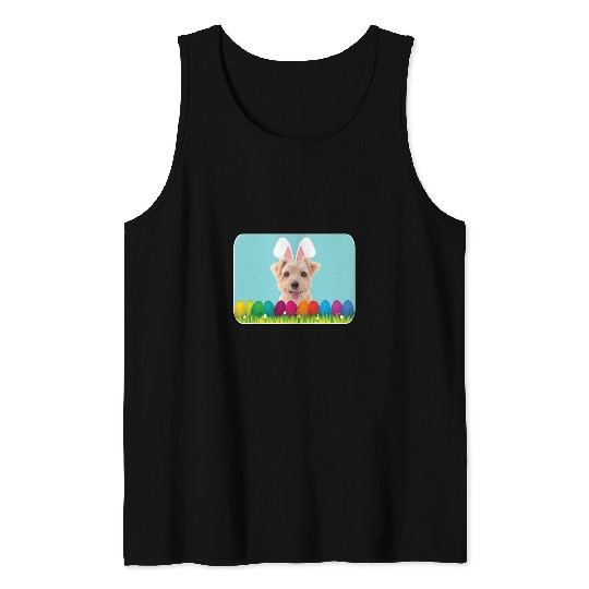 Norfolk Terrier w Bunny Ears Tank Tops