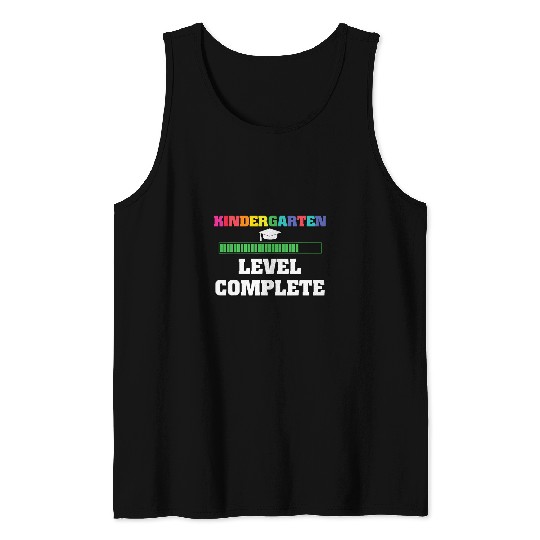 Kindergarten Level Complete School Graduation Computer Tank Tops