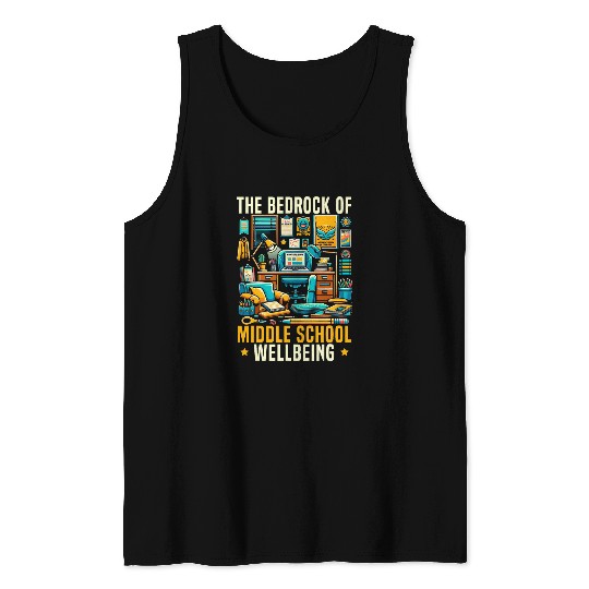 Middle School Counselor Student Counseling Profession 3 Tank Tops