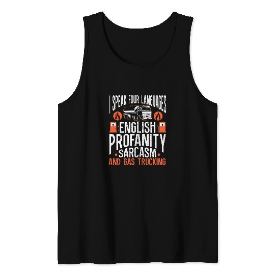 Gas Trucker Tanker Gas Truck Driver Fuel Truck Driver 2 Tank Tops