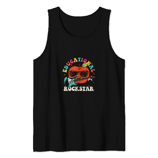 Educational Rockstars Teacher Squad Back To School Tank Tops
