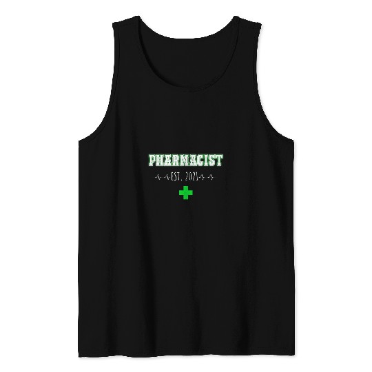 Pharmacist Est Pharmacy Graduate Gifts New Pharmacist Tank Tops