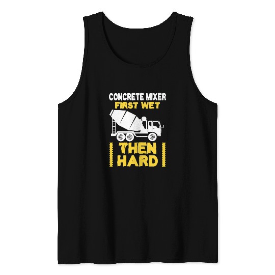 Construction Site Construction Worker Concrete Mixer Tank Tops