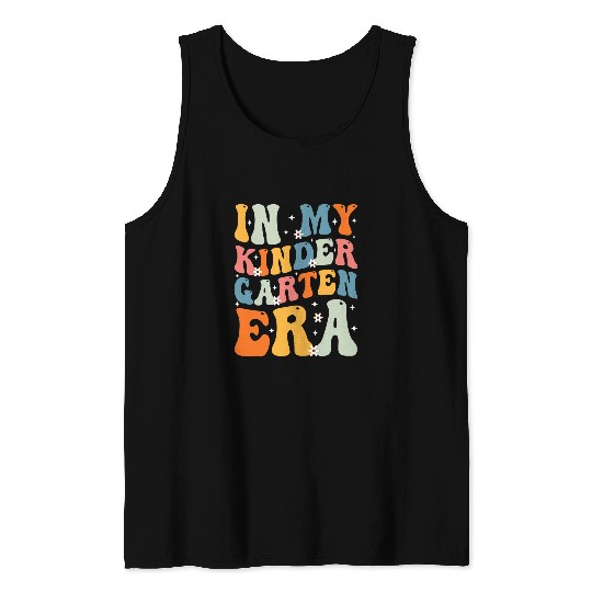 In My Kindergarten Era Retro Groovy First Day Of School Tank Tops