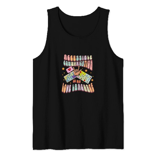 AAC SLP Speech Pathologist Therapy Accessible Communication Tank Tops