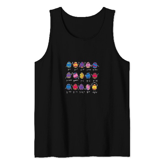 Funny Operations Quiz Math Teacher Student Eggs Cute Easter Tank Tops