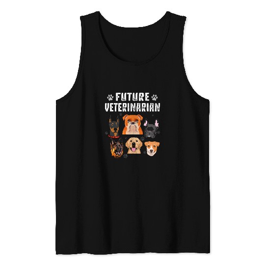 Future Veterinarian Veterinary Assistant Technician Boy Girl 2 Tank Tops