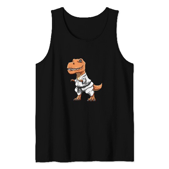 Jiu Jitsu Dinosaur Karate TRexs Martial Arts Dino Taekwondo Tank Tops