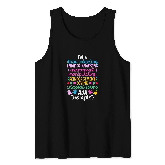 ABA Therapist Definition Applied Behavior Analysis Tank Tops