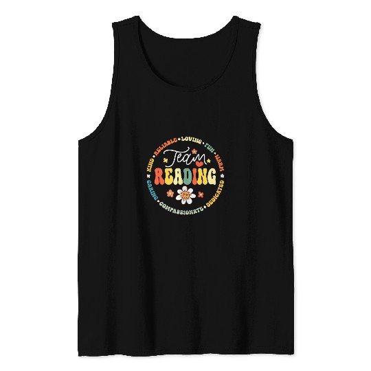 Team Reading Teacher Literacy Coachs Principal Specialist Tank Tops