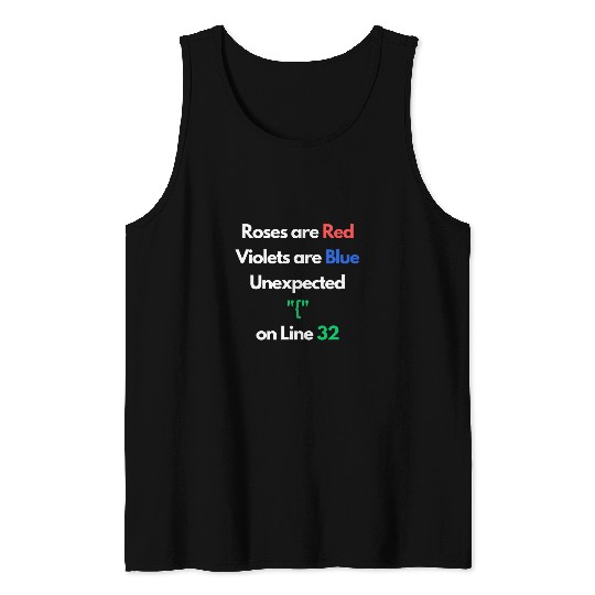 Roses are red arrows are blue computer scientist Tank Tops