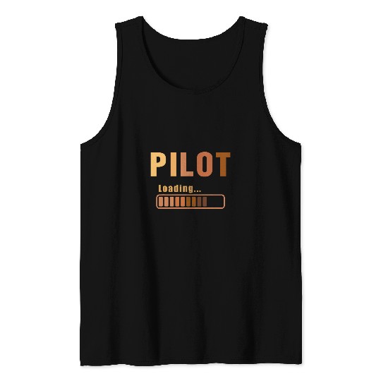 Future Black Pilot Melanin Loading Flight School Student Tank Tops