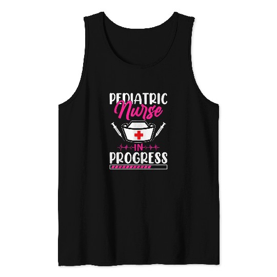 Funny Pediatric nurses In Progress Loading Training Student Tank Tops