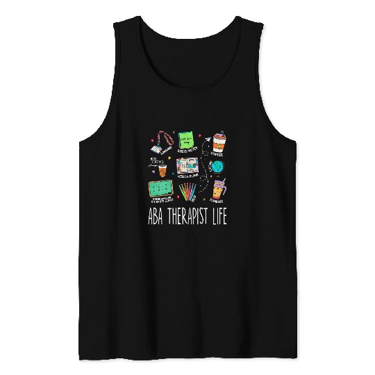 ABA Therapist Life Men Women Behavior Analysis Therapist 2 Tank Tops