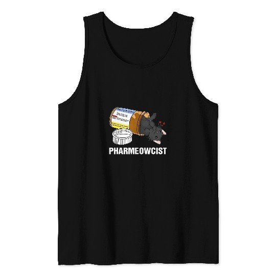 Funny Pharmacist Cat Pharmacy Cute Cat For Cat Lovers Tank Tops