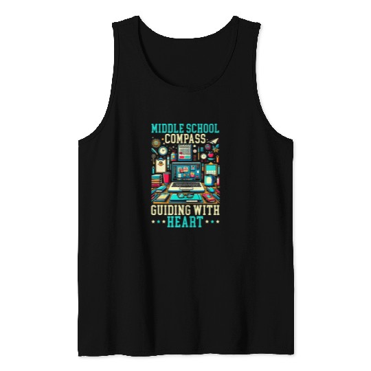 Middle School Counselor Student Counseling Profession 5 Tank Tops
