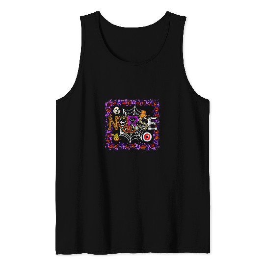 Halloween Boo Crew Costume Horror Movie nurses Life Womens Tank Tops