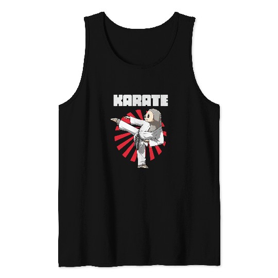 Funny Sloth Karate Tank Tops