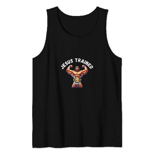 Jesus Trained Wrestling Jesus Trained God Family Wrestling 2 Tank Tops