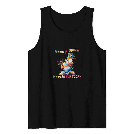 Happiness and Funny motivational Plan Coffee Reading Books Tank Tops