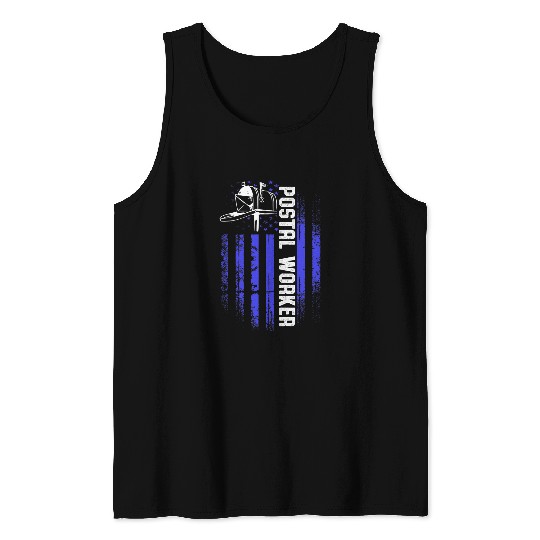American Postal Worker Flag 1 Tank Tops