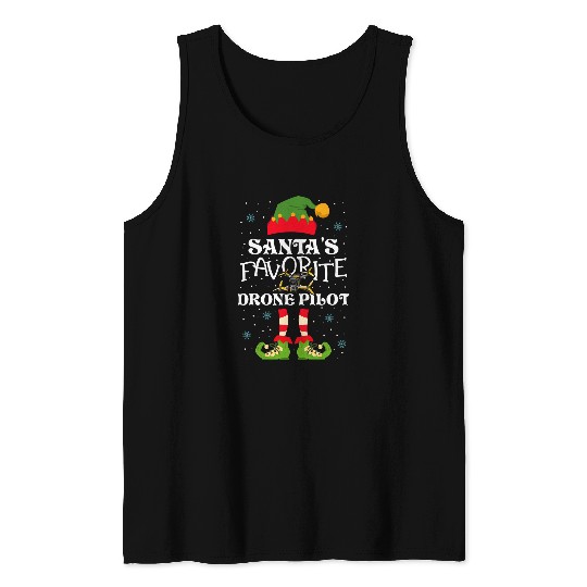 Santas Favorite Drone Pilot Christmas Helper Tank Tops